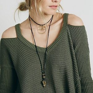 Free People Moonshine V Neck Pullover